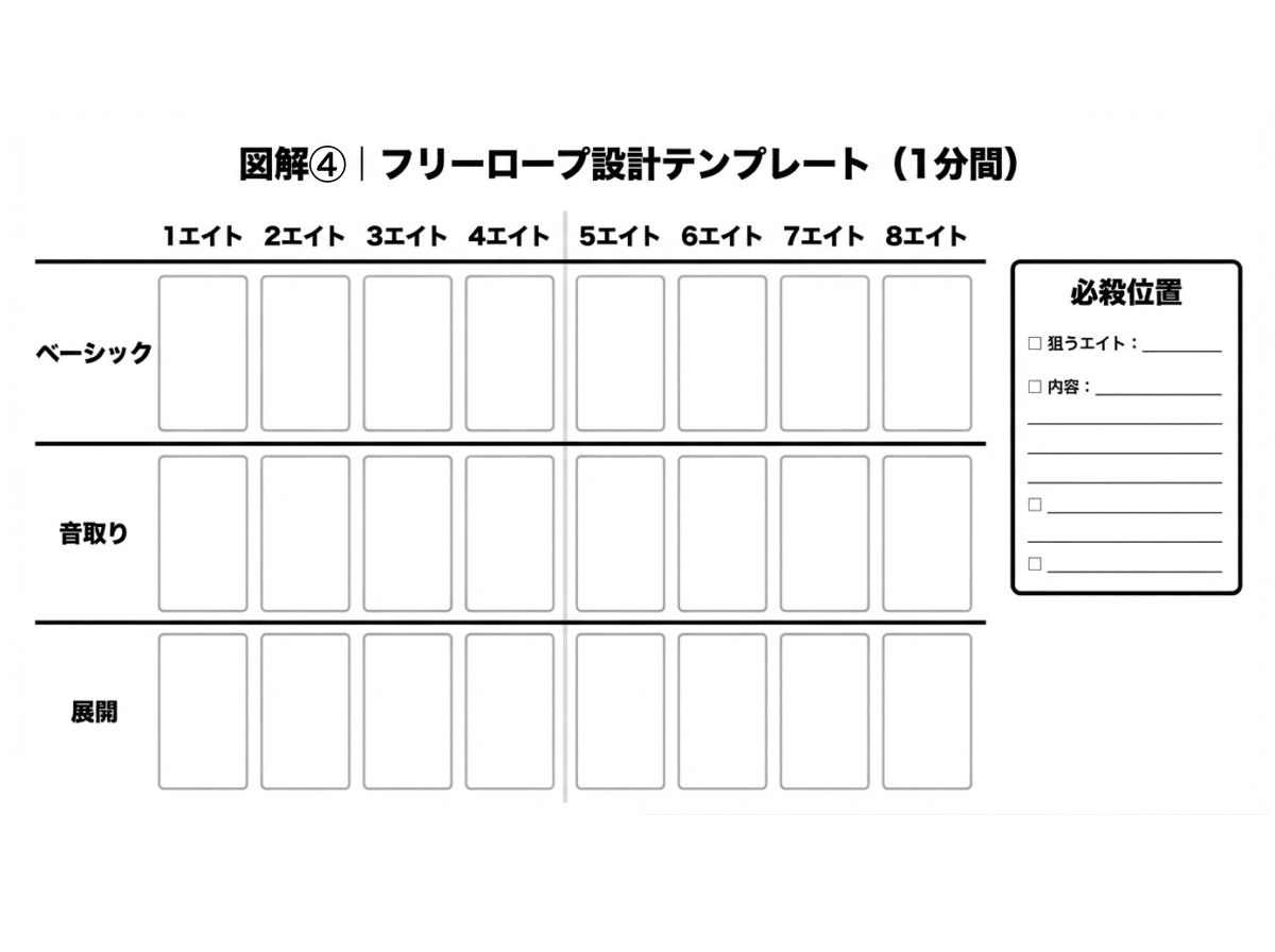 フリーロープ設計テンプレート(1分間)